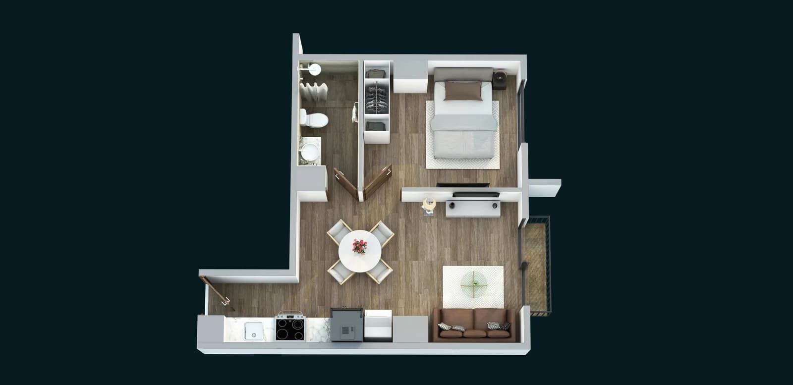Plano 1-dormitorio