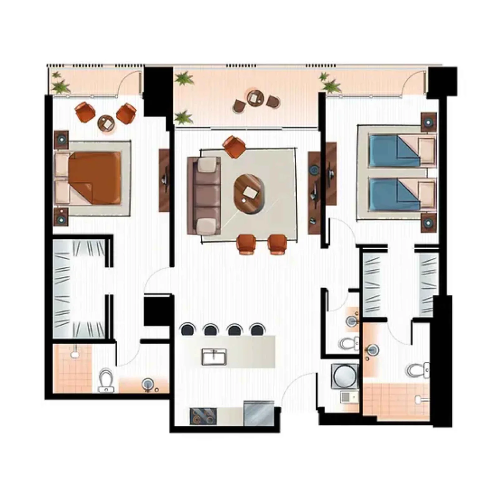 Plano 2-habitaciones